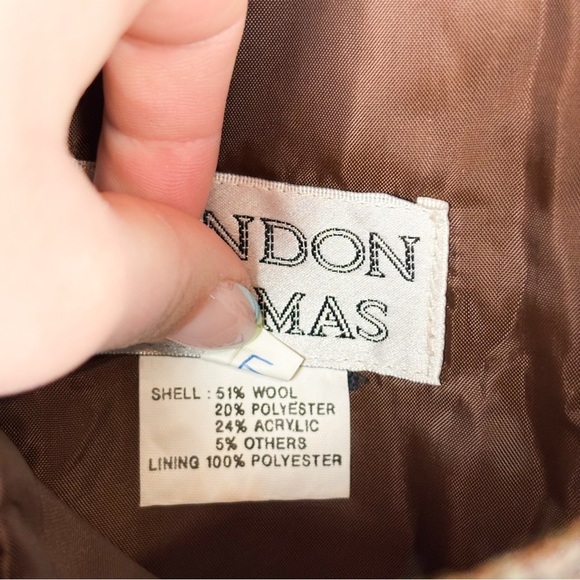 Vintage 90s Brandon Thomas Patchwork Tweed Wool Blend Mini Skirt Sz 26 - Picture 8 of 12